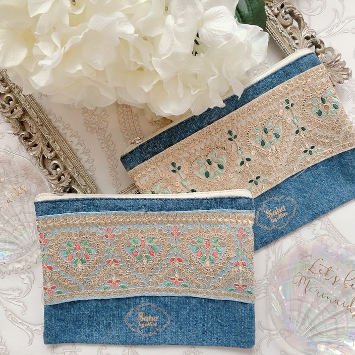 �ݡ��� Shabby Denim Pouch
