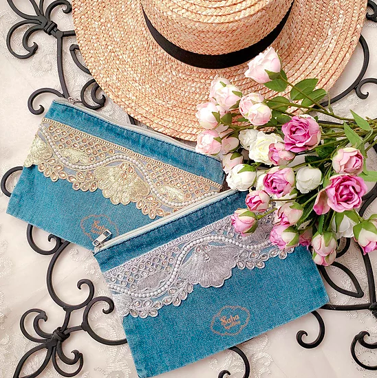 �ݡ��� Shabby Denim Pouch