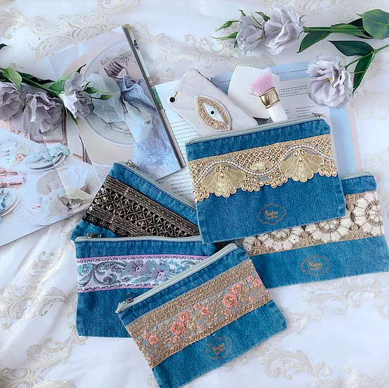 �ݡ��� Shabby Denim Pouch