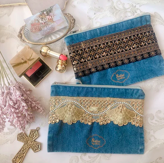 �ݡ��� Shabby Denim Pouch