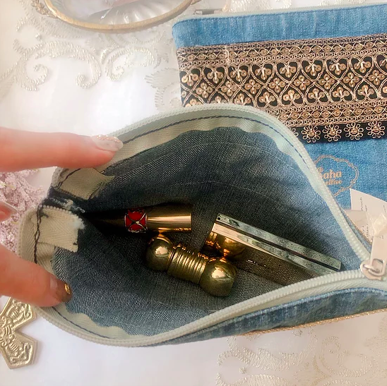 �ݡ��� Shabby Denim Pouch