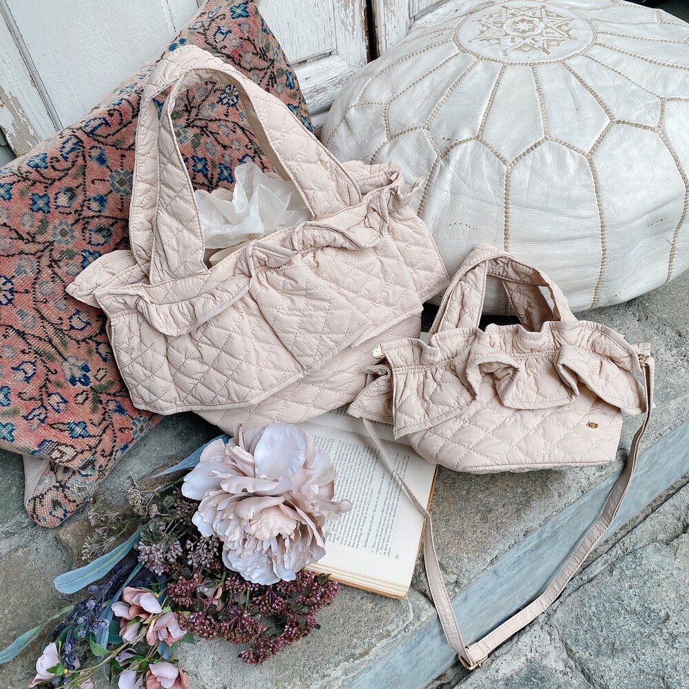 ミニフリルバッグ Quilting Frill Bebe【ブラック/サクラ/ホットピンク