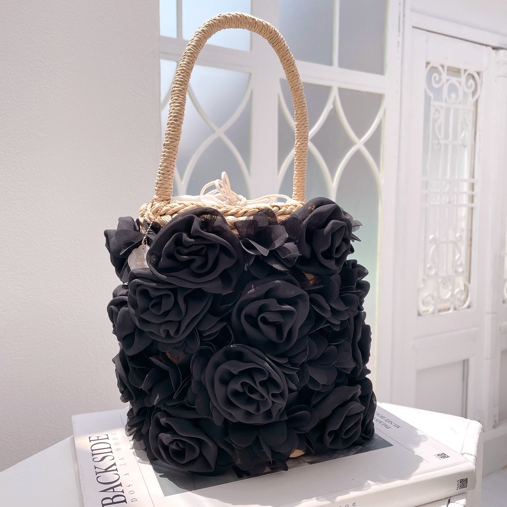 国内配送☆Rouje★可愛い ラフィア 花柄 編み込み カゴバッグ かごラフィア Rosetta Joy | BAG・Accessory,カゴバッグ | Saha