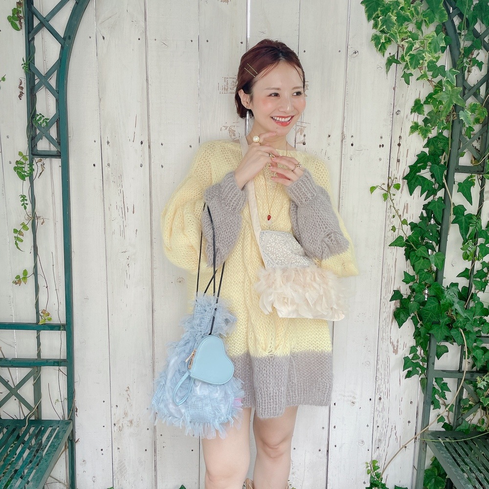 ハンドメイドflest tile blue皮使い巾着バッグ ハンドメイドflest tile blue皮使い巾着バッグ