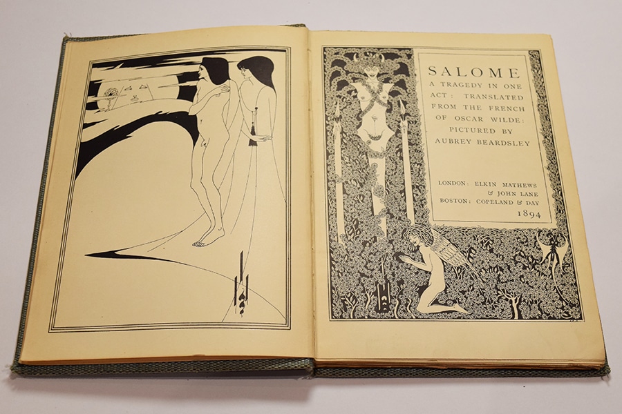 オスカー・ワイルド著『サロメ』オーブリー・ビアズリー画　1894年英語初版本 オスカー・ワイルド著『サロメ』オーブリー・ビアズリー画 1894