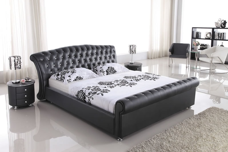 11/20まで最大15％お値引き！条件は要問い合わせ！～高級天然本革使用・高級ベッド