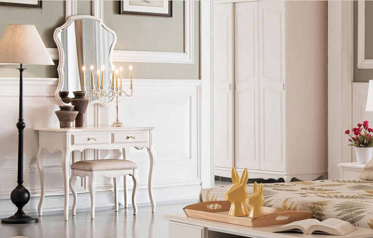 11/20まで最大15％お値引き！条件は要問い合わせ！～ロココ調彫刻付きドレッサー＆スツール