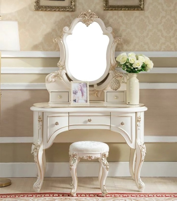 11/20まで最大15％お値引き！条件は要問い合わせ！～姫系ロココ調ドレッサー＆スツール