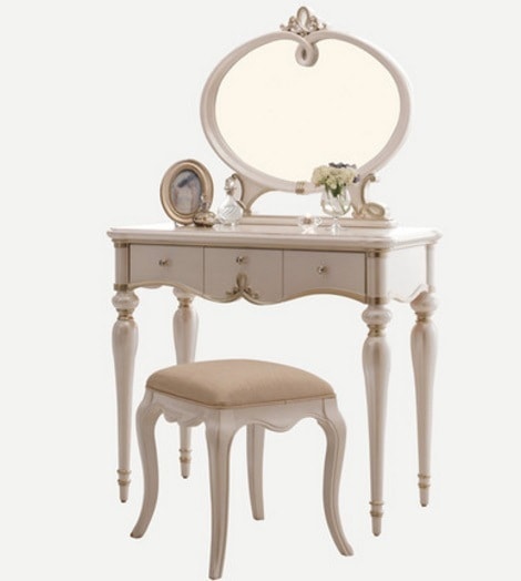 11/20まで最大15％お値引き！条件は要問い合わせ！～ロココ調彫刻付きドレッサー＆スツール