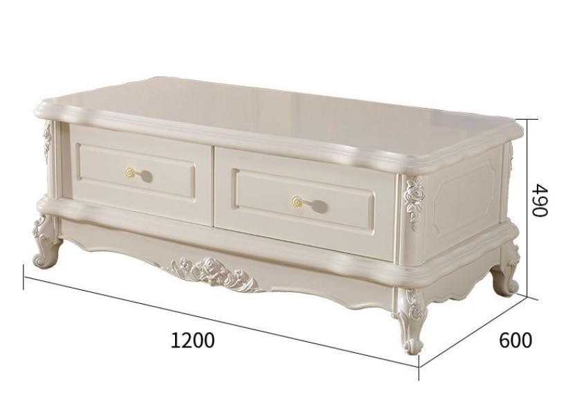 2月25日まで！特別15％値引！条件は要問い合わせ！～姫系ロココ調木製天板センターテーブル