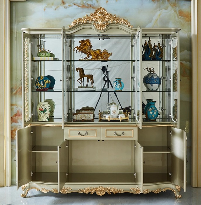 初売り特別15％値引！条件は要問い合わせ！～ロココ調カップボード