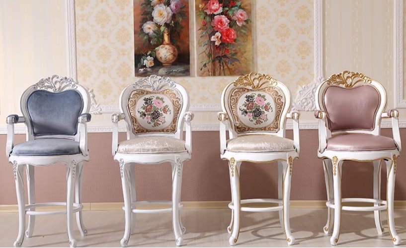 11/20まで最大15%お値引き!条件は要問い合わせ!~ロココ調バーカウンターチェア