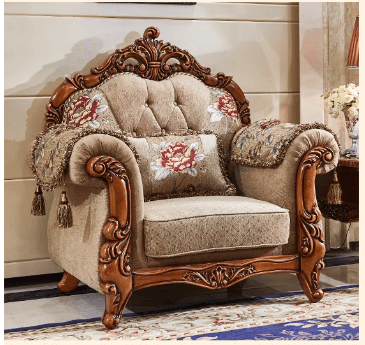 11/20まで最大15%お値引き!条件は要問い合わせ!~ロココ花柄ファブリックソファ