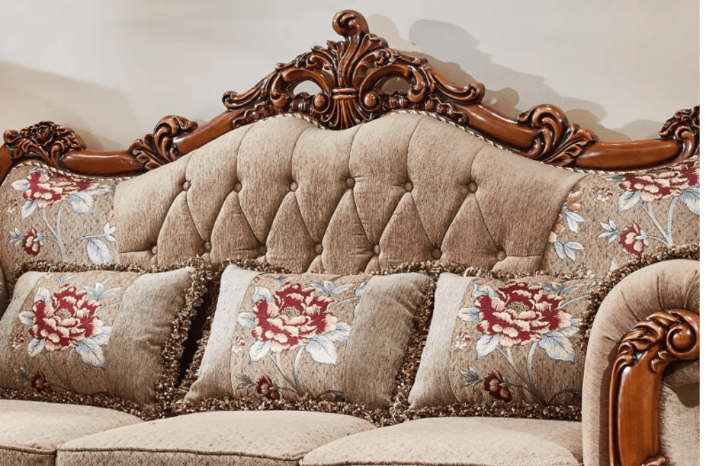 11/20まで最大15%お値引き!条件は要問い合わせ!~ロココ花柄ファブリックソファ