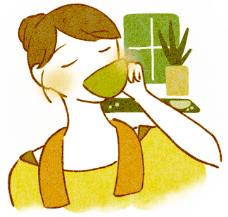 運動後やお風呂後のリラックスタイム　ほっこり習慣