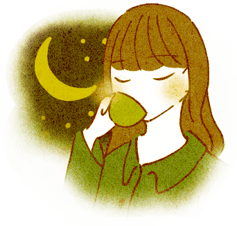 就寝前おちついた睡眠準備に　ほっこり習慣