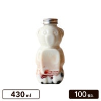 アニマル 430ml ドリンクボトル 銀フタ付き 【100個入】|ドリンクボトル|カップ・ボトル・フタ