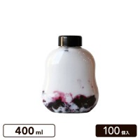 ゴード 400ml ドリンクボトル 黒フタ付き 【100個入】|ドリンクボトル|カップ・フタ類