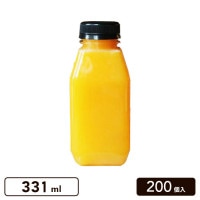 ドリンクボトル 331ml スクエア フタ付き 100個
