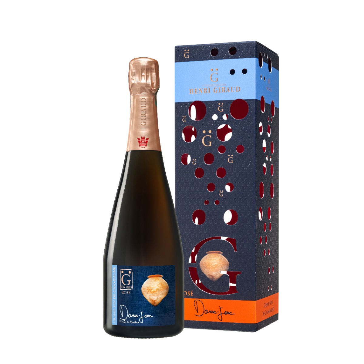 アンリ・ジロー  ロゼ ダム・ジャンヌ ×バレリーナ ワイングラスⅢ（２脚）セツト HENRI GIRAUD　ギフトにおすすめ