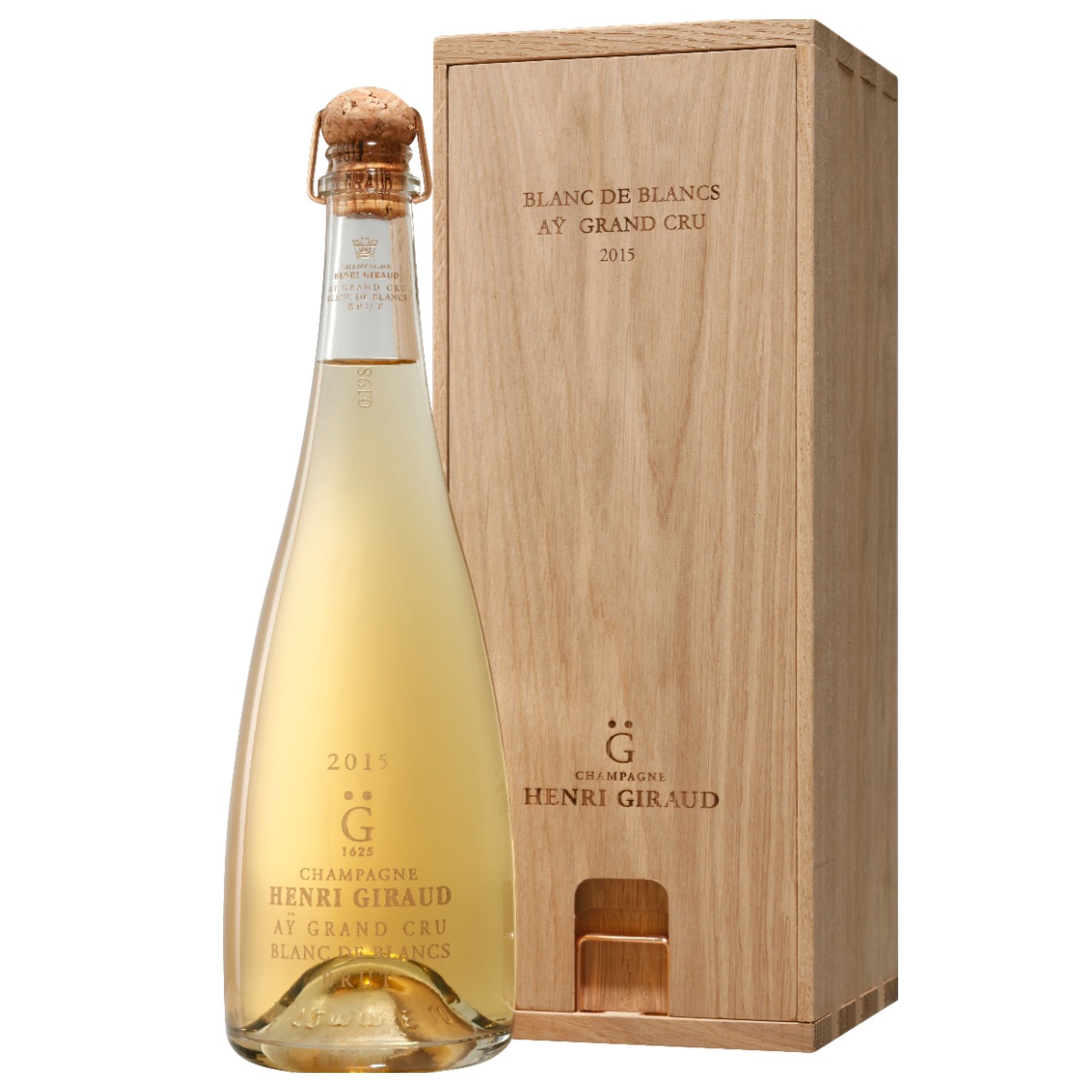 アンリ・ジロー  ブラン・ド・ブラン 2015 ×バレリーナ チューリップＡ ペアグラス（２脚）セツト HENRI GIRAUD　ギフトにおすすめ