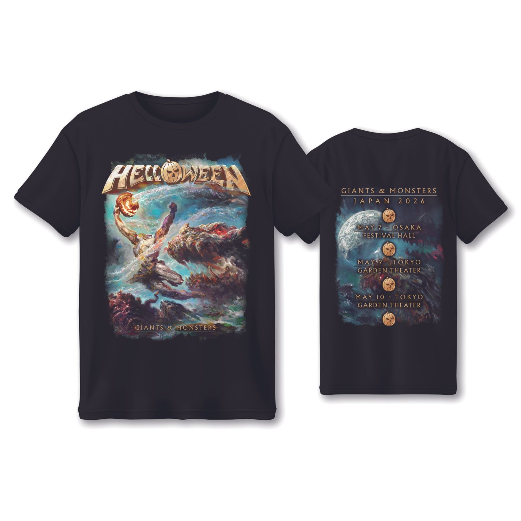 HELLOWEEN Tシャツ TOKYO限定 GIANTS & MONSTERS HELLOWEEN/ GIANTS&MONSTERS BLACK TEE(JAPAN DATE) | ROCK ONE