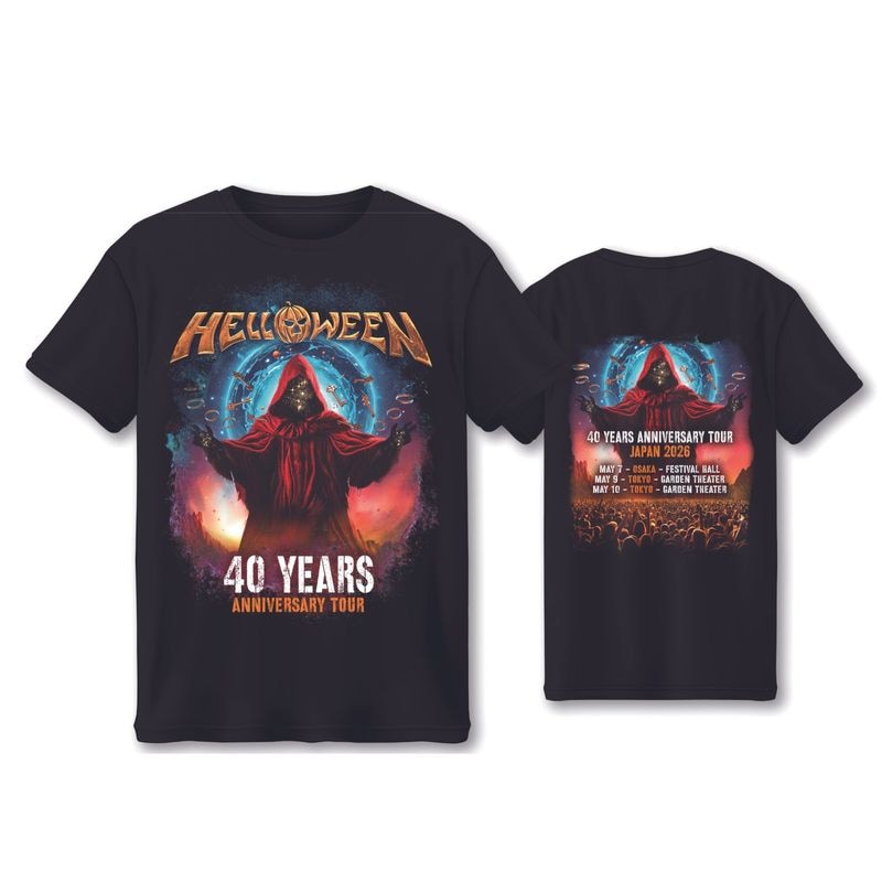 HELLOWEEN/ 40 YEARS ANN. TOUR  BLACK TEE(JAPAN DATE)
