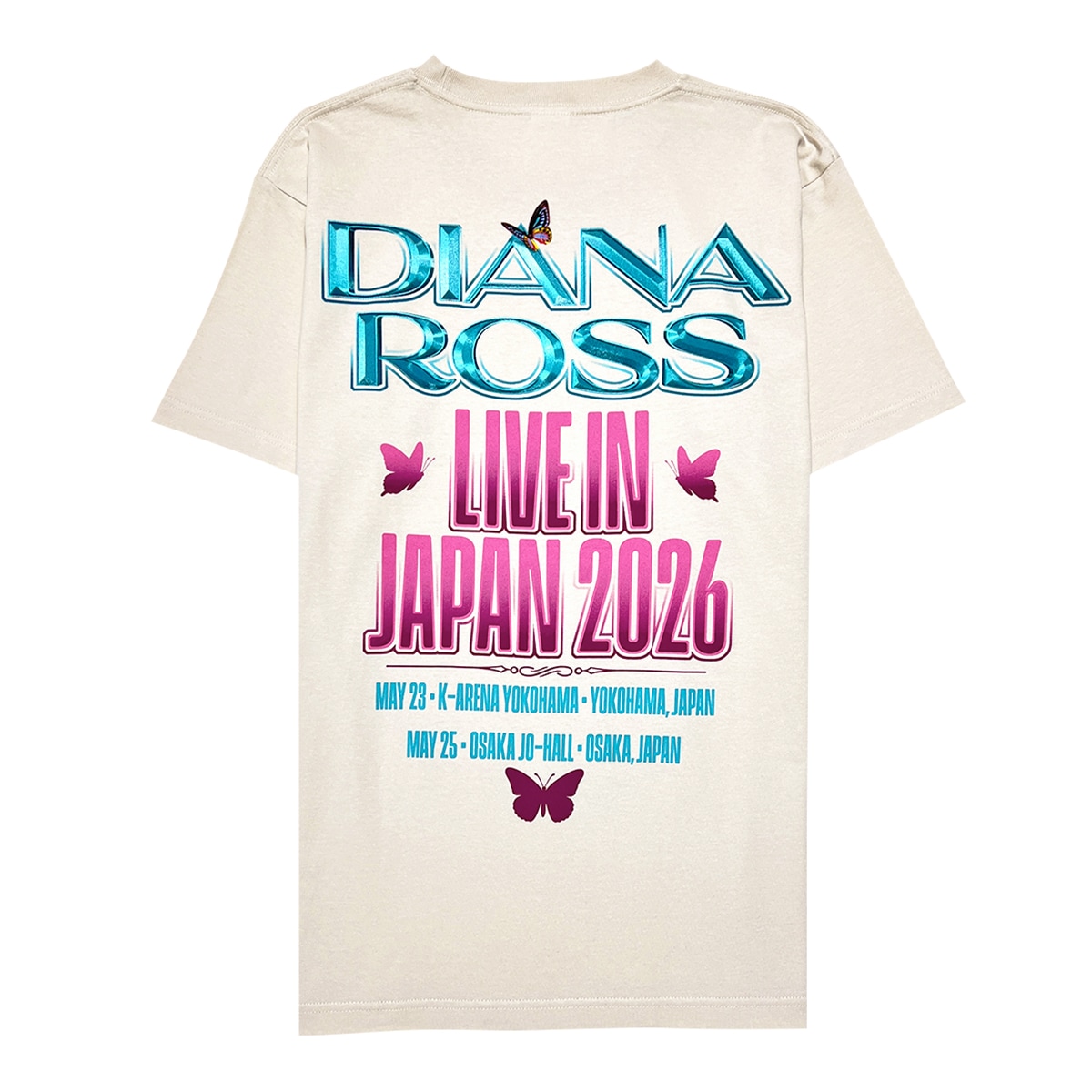 DIANA ROSS/ROSES AND NAME JAPAN CREAM TEE(2026) | ROCK ONE