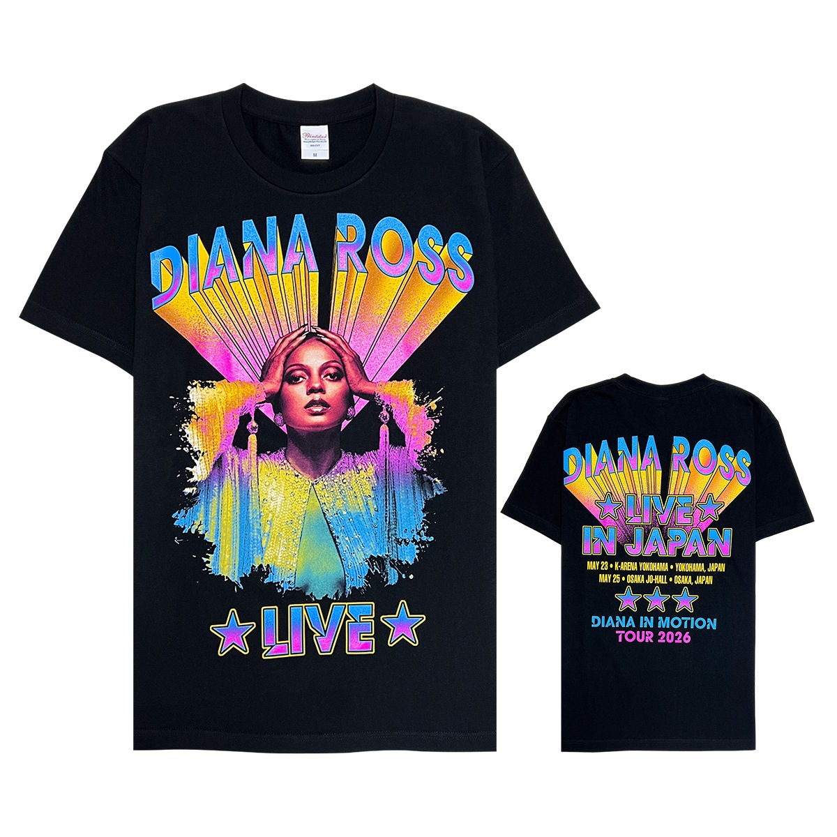 【会場限定】Diana Ross JAPAN TOUR 2026 Tシャツ XL DIANA ROSS/MINDBLOWING JAPAN BLACK TEE(2026) | ROCK ONE