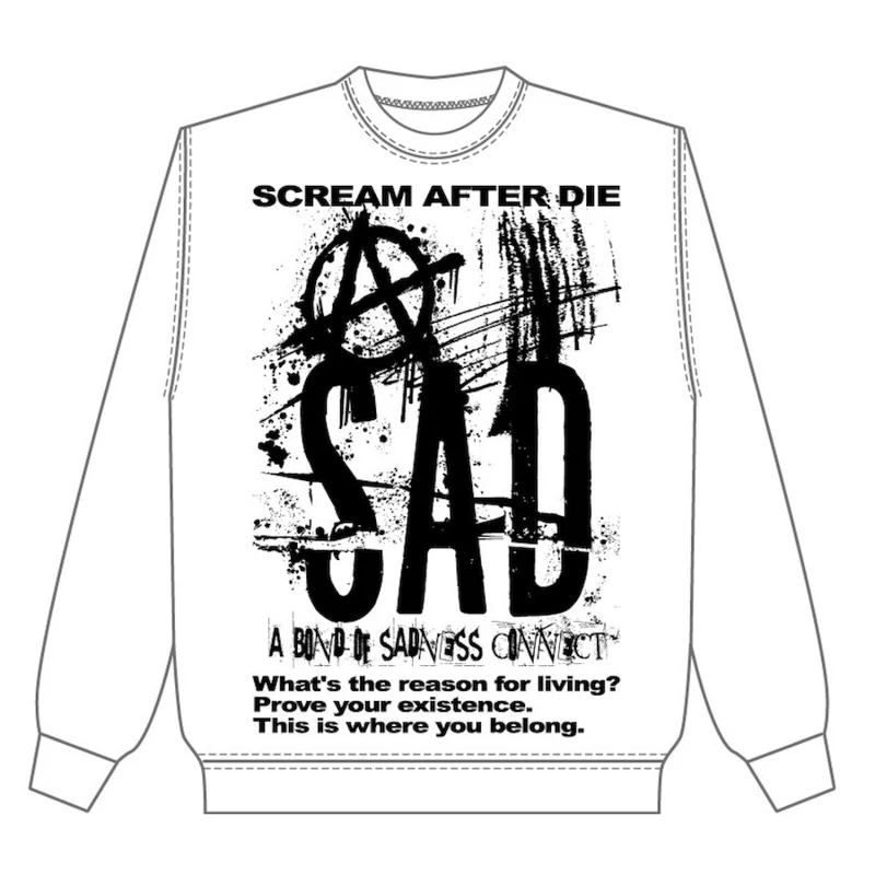 mao/OVER SIZE SWEAT (white)
