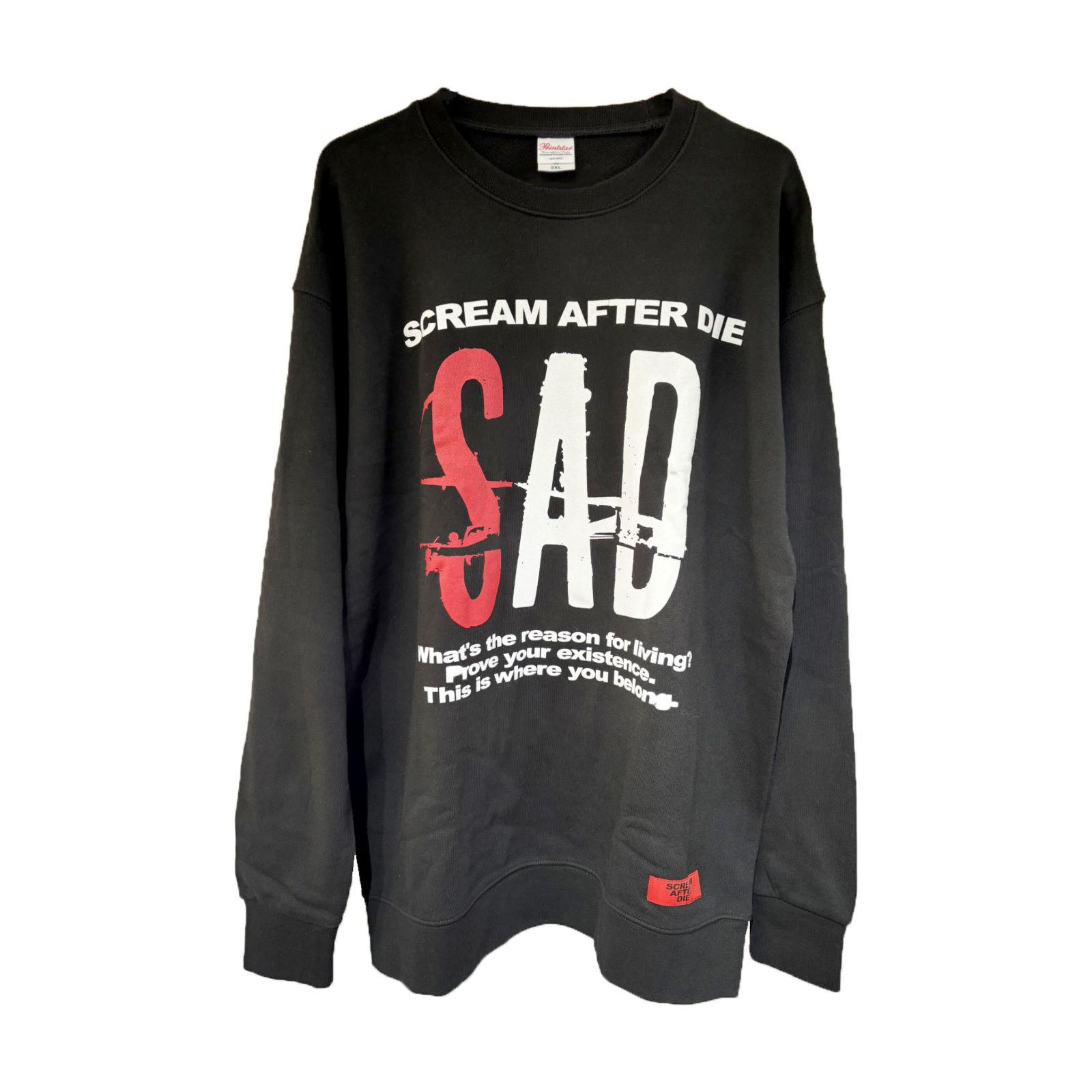OVER SIZE SWEAT��BLACK��		