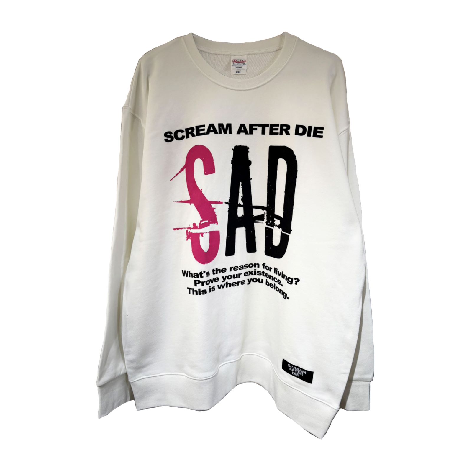 OVER SIZE SWEAT��WHITE��		