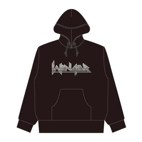 WINGER / JAPAN WING BLACK PULLOVER HOODIE