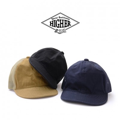 【期間限定！クーポンで10%OFF】HIGHER（ハイヤー）リップストップ メッシュ キャップ / メンズ レディース / コットン ナイロン / 日本製|帽子|グッズ・小物
