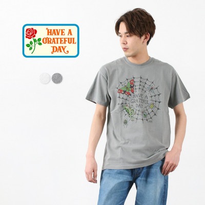 【2点で10%OFF対象】【30％OFF】HAVE A GRATEFUL DAY（ハブアグレイトフルデイ） YH × GRATEFUL DAY Tシャツ スパイダー / メンズ / 半袖 / プリント
