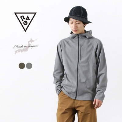 【期間限定！クーポンで10%OFF】RAG（ラグ） エニタイム ジップ フーディー フラットシーマ / メンズ / パーカー フ―ド / アウトドア / アウトラスト / 日本製 / ロココ ROCO