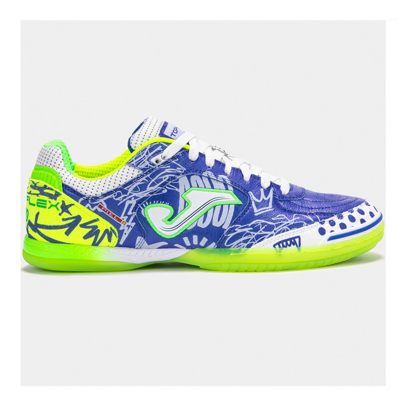 TOP-FLEX フットサルシューズ ホワイト/オレンジ/ブルー Joma JOMA_ホマ フットサルシューズ TOP FLEX 2576 WHITE BLUE