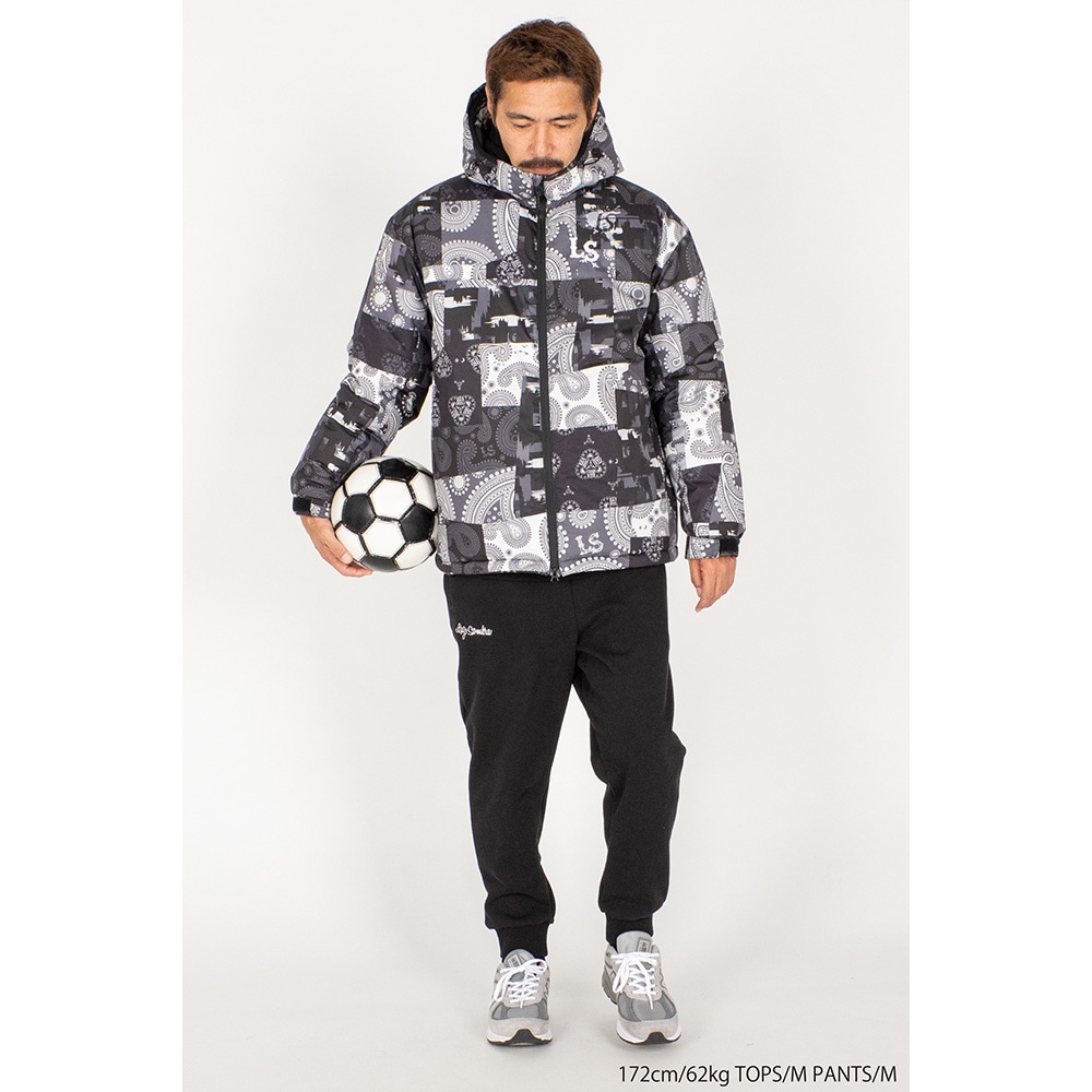 Luz Somitra フード付きジャケット M ダークグレー 幾何学模様 Luz Somitra フード付きジャケット M ダークグレー 幾何学模様