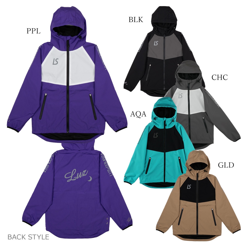 新品PE被布コートセット「ブルー」キラキラ LUZeSOMBRA/ルースイソンブラ ジュニア タフタジャケット