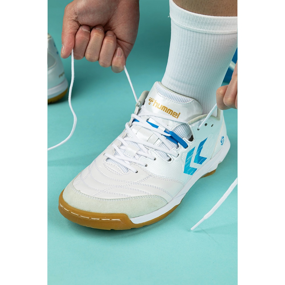 hummel/ヒュンメル フットサルシューズ アピカーレ6.0 ELITE WHT/SAX