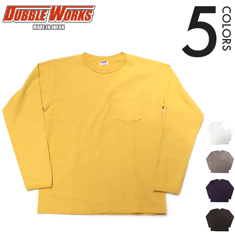 DOUBLE WORKS/ダブルワークス ポケット付 長袖 Tシャツ 19158002