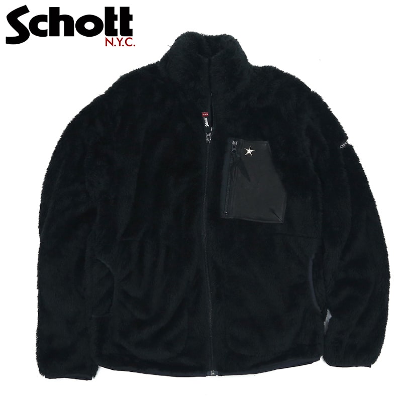 Schott/ショット レザーポケットフリース