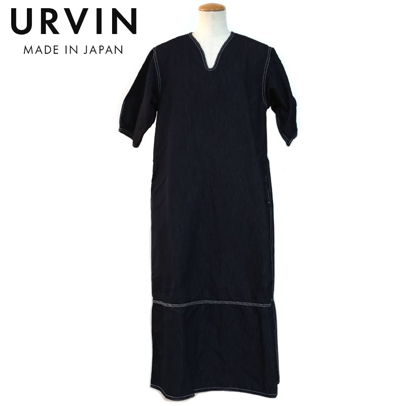 URVIN/アーヴィン Vネックデニムワンピース U0100204