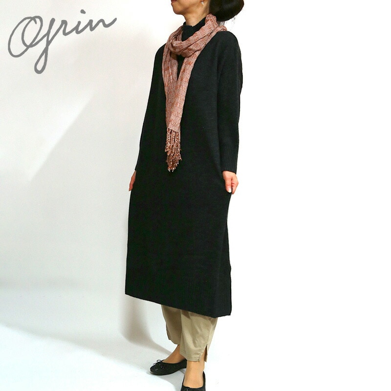 グリン ナイロンスクエア ニットワンピース 8214K085