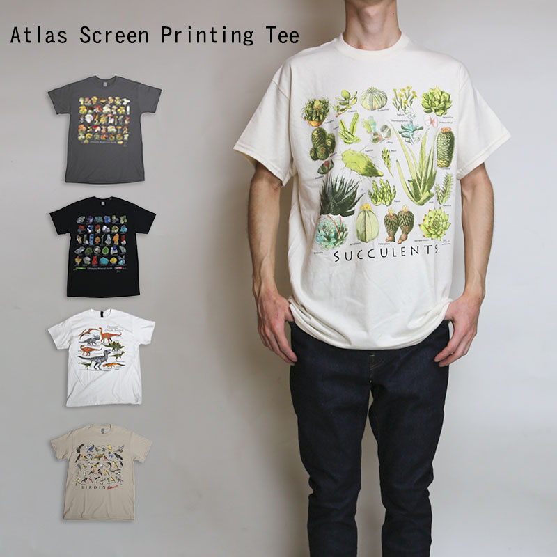 Atlas Screen Printing クルーネックプリントTee