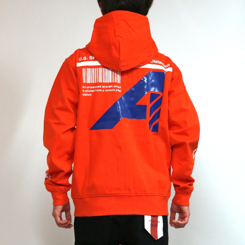 OFF-WHITE Abstract アロー スウェット パーカー オレンジ OFF-WHITE Abstract アロー スウェット パーカー オレンジ