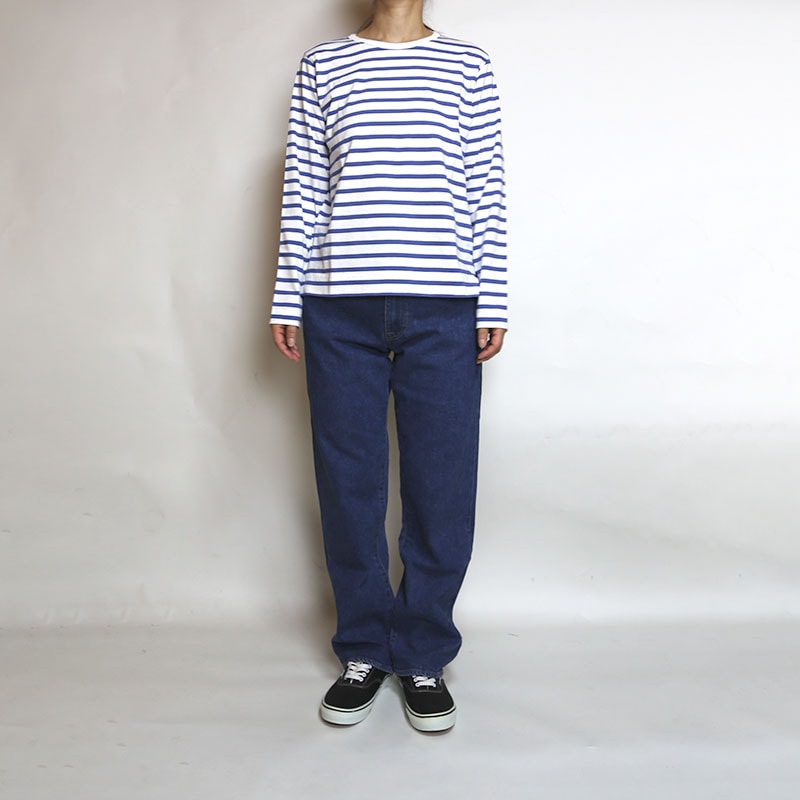 ラベンダー⭐️NATURAL LAUNDRY ボーダードルマンTシャツ ラベンダー⭐️NATURAL LAUNDRY ボーダードルマンTシャツ