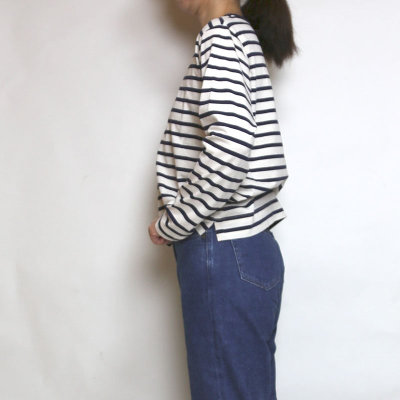 NATURAL LAUNDRY/ナチュラルランドリー トリムボーダーTシャツの