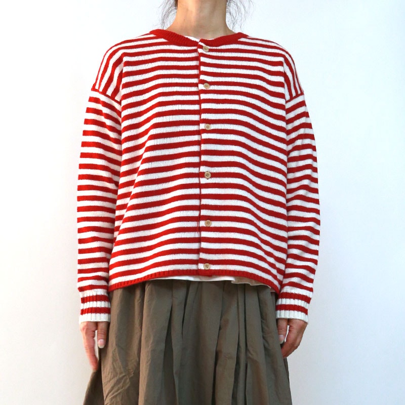 ナチュラルランドリー △∴+ ウールカーディガン NATURAL LAUNDRY（ナチュラルランドリー） L/Cドットカーディガン