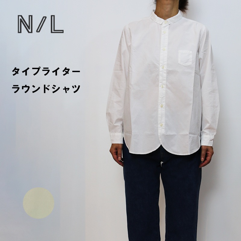 NATURAL LAUNDRY/ナチュラルランドリー タイプライターラウンドシャツ